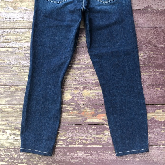 Paige Verdugo Ankle Jeans Dark Wash Distressed Skinny Stretch Size 28 - Picture 11 of 13